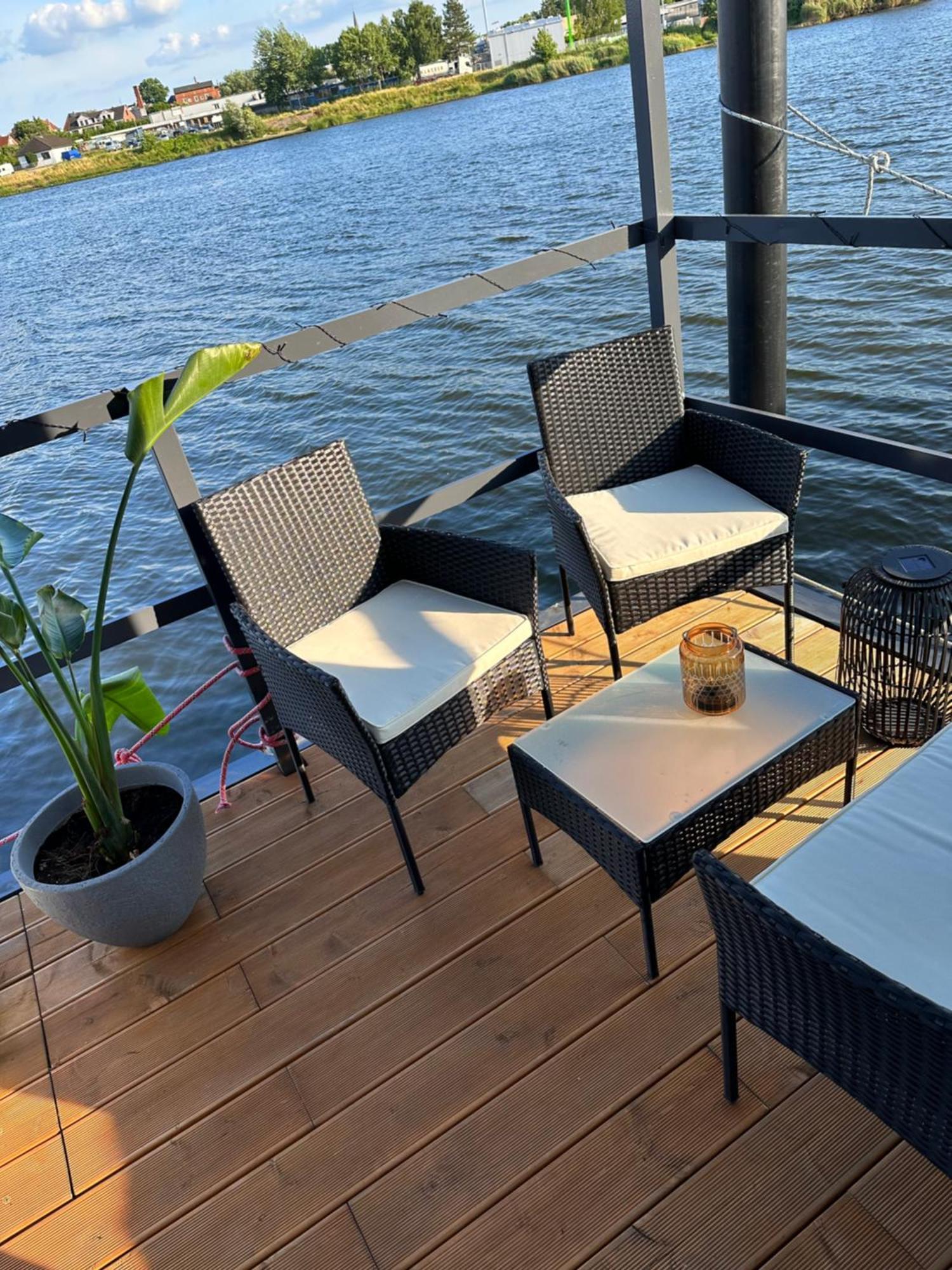 Premium Hausboot Trave Traum Daire Lübeck Dış mekan fotoğraf